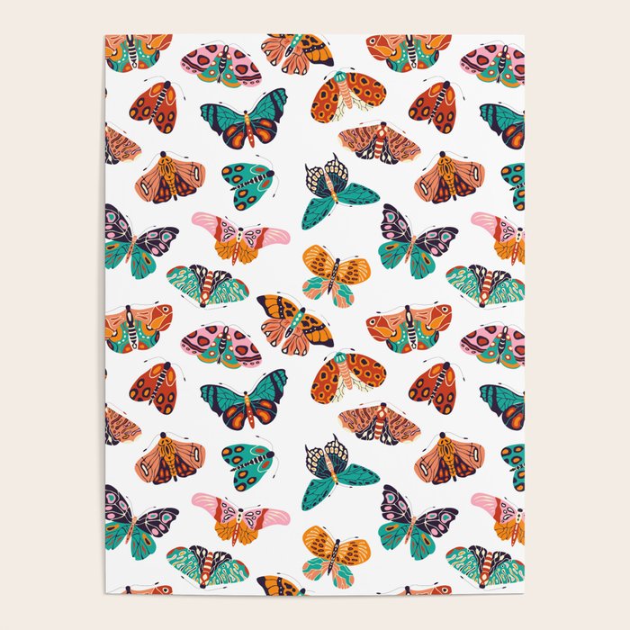 Spring Butterflies Pattern 003 Poster Gallery Image 4