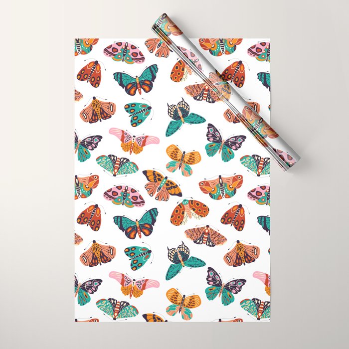 Spring Butterflies Pattern 003 Wrapping Paper Gallery Image 1