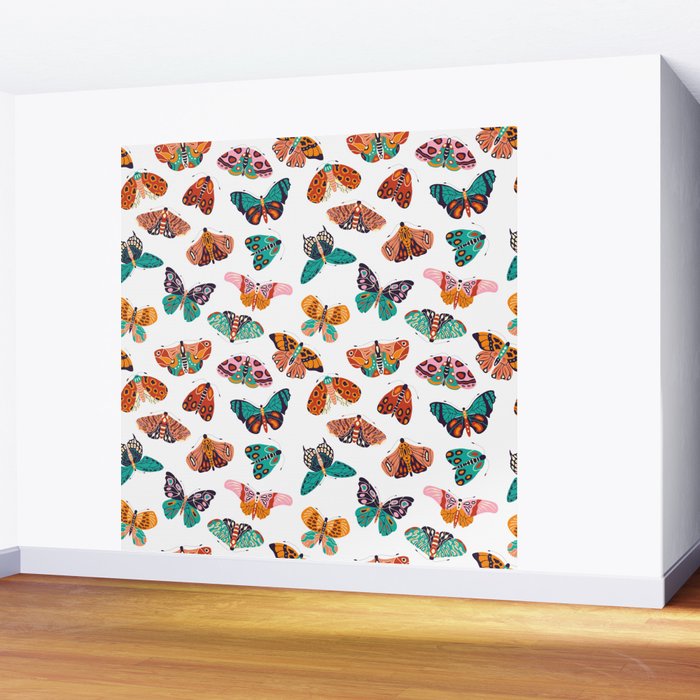 Spring Butterflies Pattern 003 Wall Mural Gallery Image 2