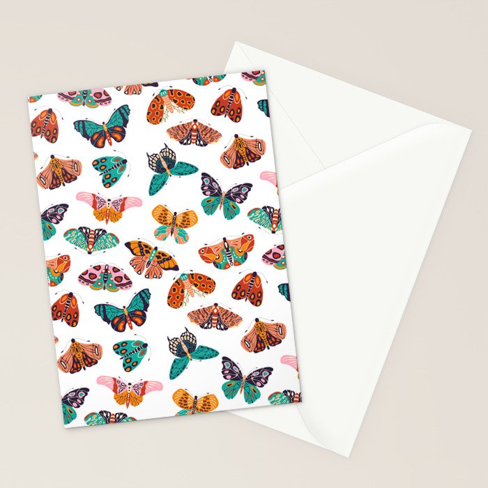 Spring Butterflies Pattern 003 Stationery Card Gallery Image 2