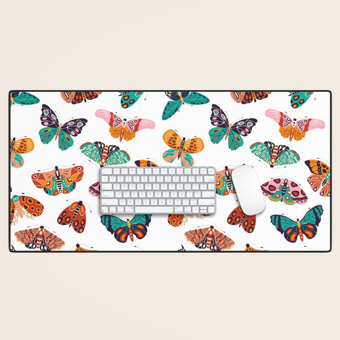 Spring Butterflies Pattern 003 Desk Mat Gallery Image 1