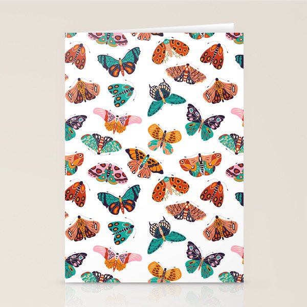 Spring Butterflies Pattern 003 Stationery Card Gallery Image 2