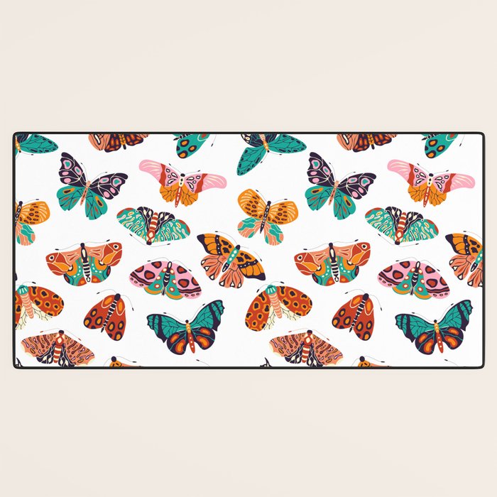 Spring Butterflies Pattern 003 Desk Mat Gallery Image 3