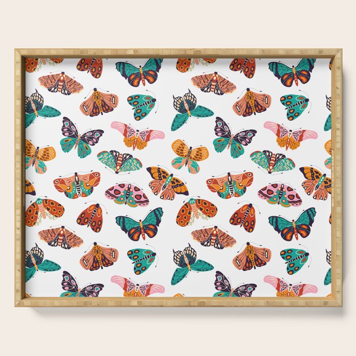 Spring Butterflies Pattern 003 Serving Tray Gallery Image 1
