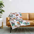 Spring Butterflies Pattern 003 Throw Blanket Gallery Image 1