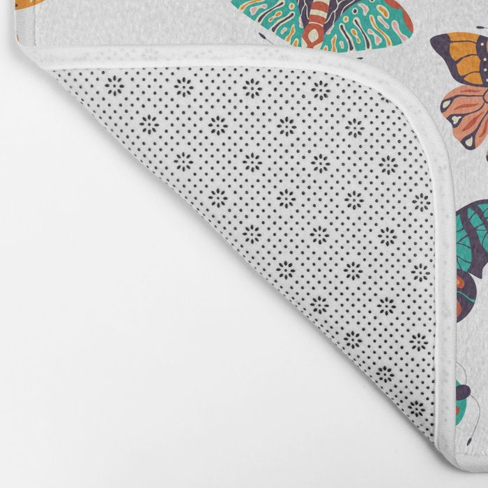 Spring Butterflies Pattern 003 Bath Mat Gallery Image 2