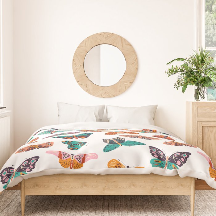 Spring Butterflies Pattern 003 Duvet Cover Gallery Image 3