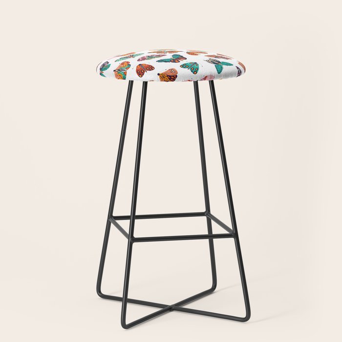 Spring Butterflies Pattern 003 Stool Gallery Image 1
