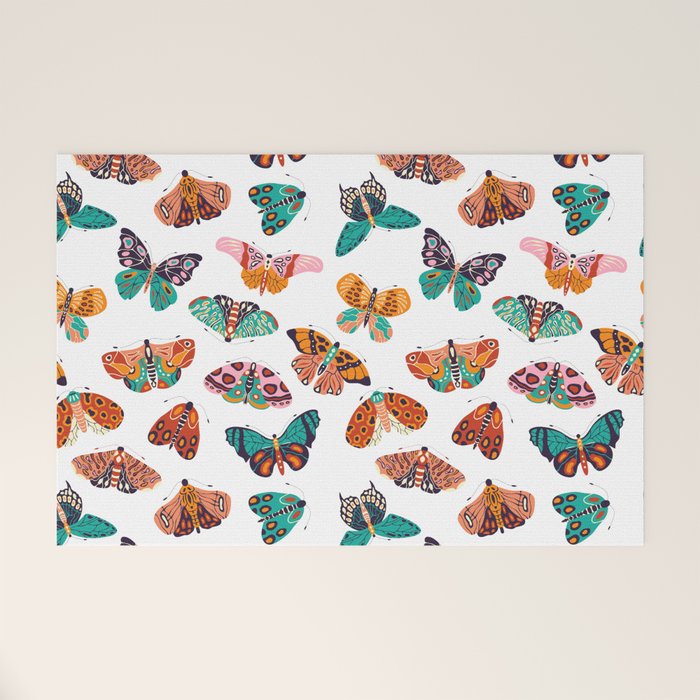 Spring Butterflies Pattern 003 Welcome Mat Gallery Image 1