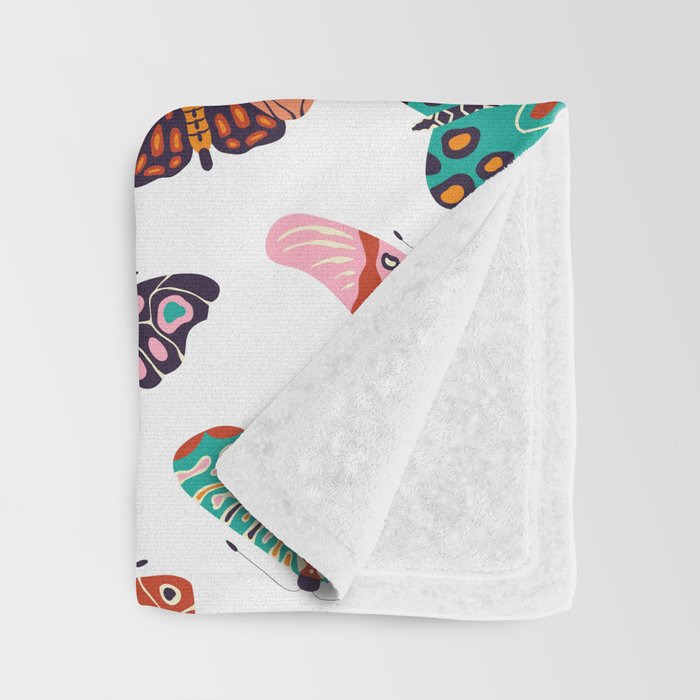 Spring Butterflies Pattern 003 Throw Blanket Gallery Image 3