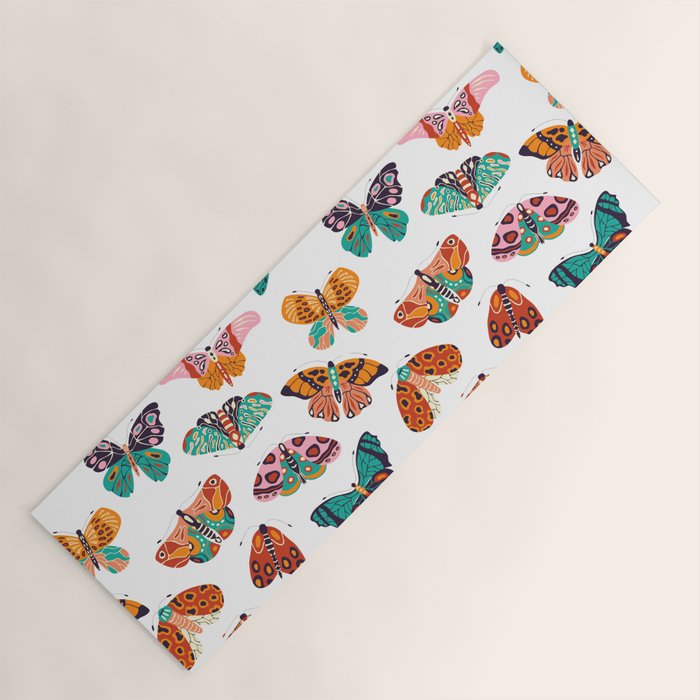 Spring Butterflies Pattern 003 Yoga Mat Gallery Image 1