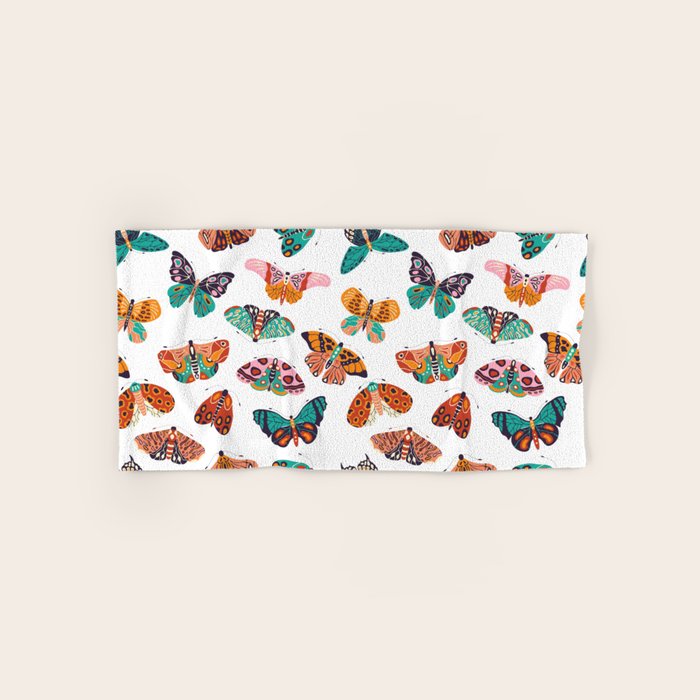 Spring Butterflies Pattern 003 Bath Towel Gallery Image 1