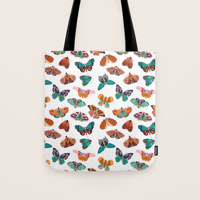 Spring Butterflies Pattern 003 Tote Bag Gallery Image 1