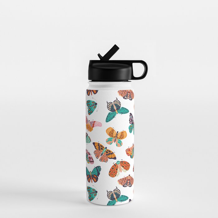 Spring Butterflies Pattern 003 Water Bottle Gallery Image 1