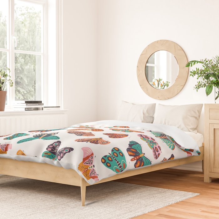 Spring Butterflies Pattern 003 Duvet Cover Gallery Image 2
