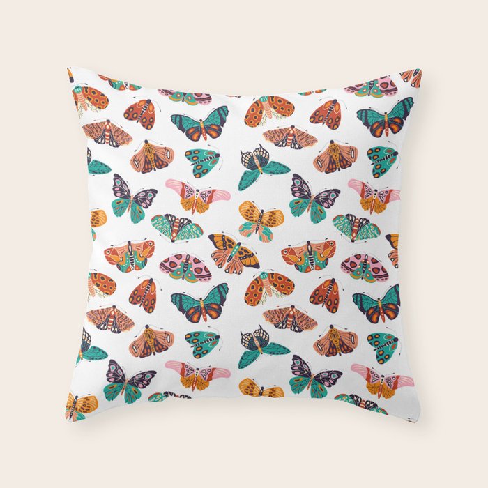 Spring Butterflies Pattern 003 Throw Pillow Gallery Image 6