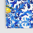 Blue Italian majolica baroque lemon art Poster Gallery Image 3