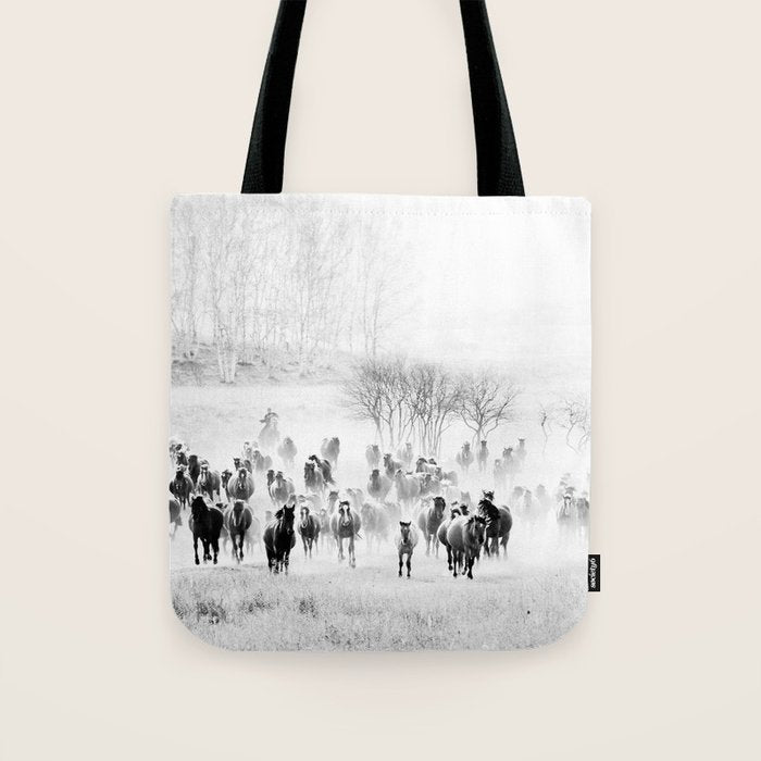 southwest cowboy horse decor print Tote Bag Gallery Image 1