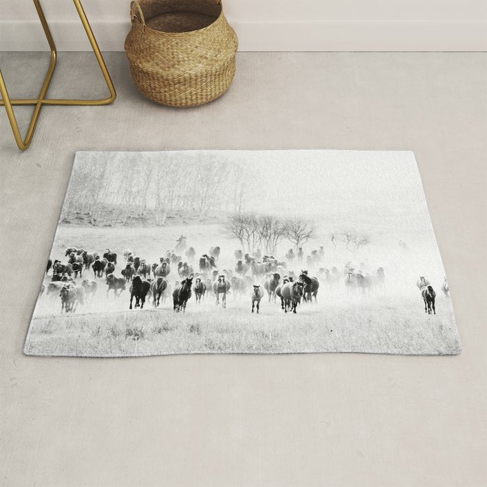 southwest cowboy horse decor print Rug Gallery Image 1