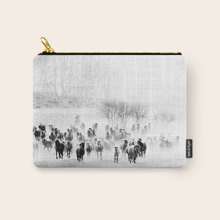 southwest cowboy horse decor print Carry All Pouch Gallery Image 1