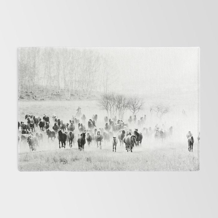 southwest cowboy horse decor print Rug Gallery Image 2