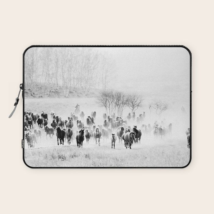 southwest cowboy horse decor print Laptop Sleeve Gallery Image 1