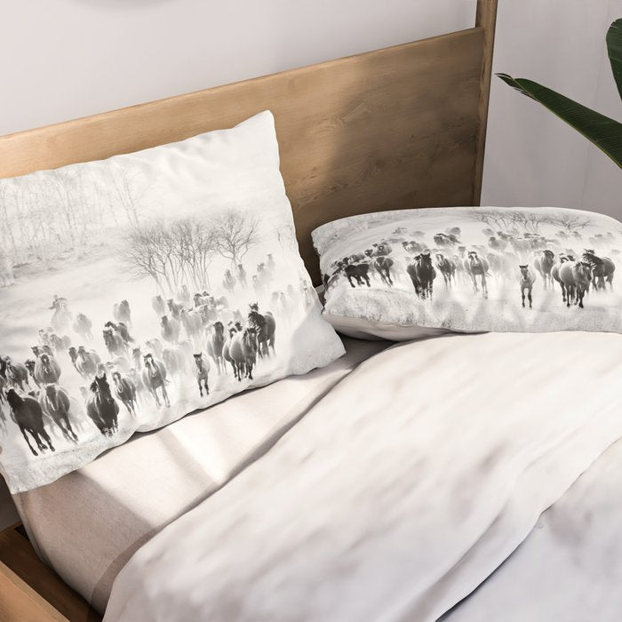 southwest cowboy horse decor print Pillow Sham Gallery Image 2