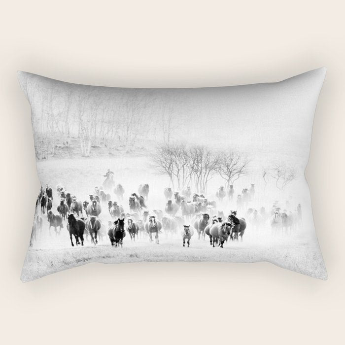 southwest cowboy horse decor print Rectangular Pillow Gallery Image 1