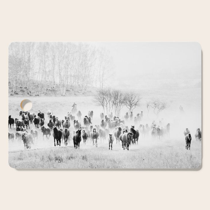 southwest cowboy horse decor print Cutting Board Gallery Image 1