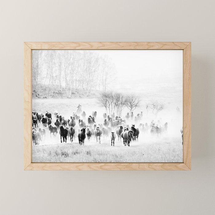 southwest cowboy horse decor print Mini Art Print Gallery Image 1