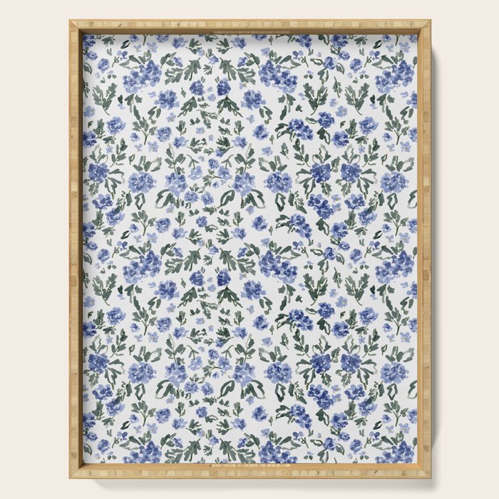 English Countryside Hydrangeas Serving Tray Gallery Image 1