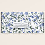 English Countryside Hydrangeas Desk Mat Gallery Image 1