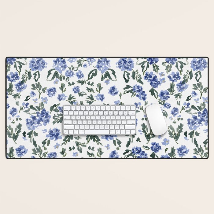 English Countryside Hydrangeas Desk Mat Gallery Image 1