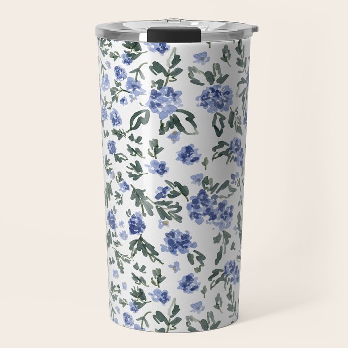 English Countryside Hydrangeas Travel Mug Gallery Image 1