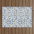 English Countryside Hydrangeas Outdoor Rug Gallery Image 1
