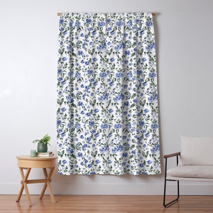 English Countryside Hydrangeas Window Curtain Gallery Image 5