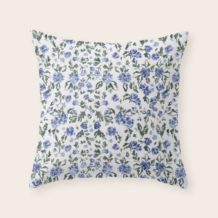 English Countryside Hydrangeas Throw Pillow Gallery Image 6