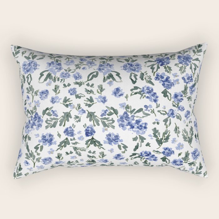English Countryside Hydrangeas Rectangular Pillow Gallery Image 2