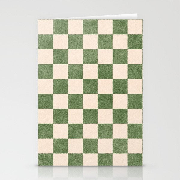 CHECKER - 001 - Olive Stationery Card Gallery Image 1
