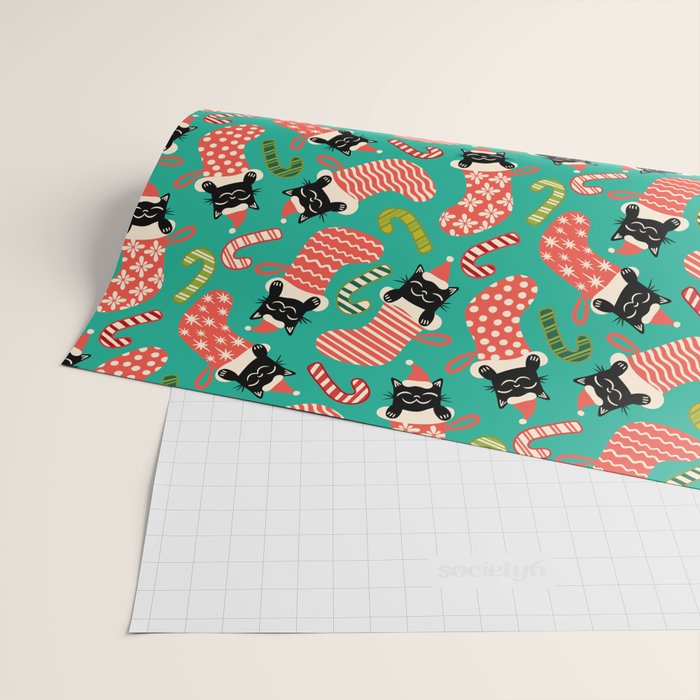 Festive Felines Wrapping Paper Gallery Image 2