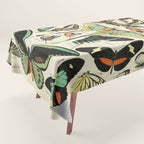 French Vintage Butterflies Chart Adolphe Millot Papillons Larousse Pour Tous Cozy Boho Maximalist Tablecloth Gallery Image 1