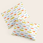Funny colorful fish cartoon art pattern Pillow Sham Gallery Image 3