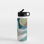 abstract pastel leaves 2 Water Bottle Gallery Image 1