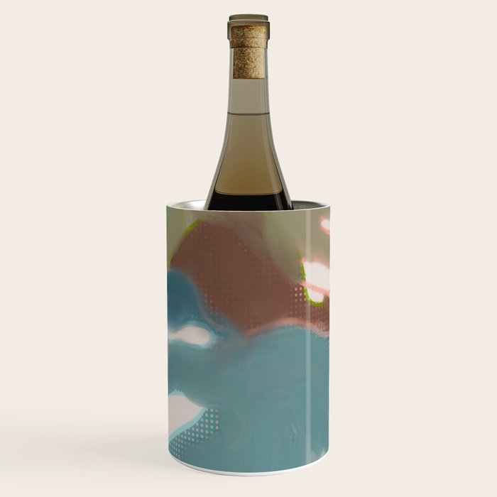 abstract pastel leaves 2 Wine Chiller Gallery Image 3