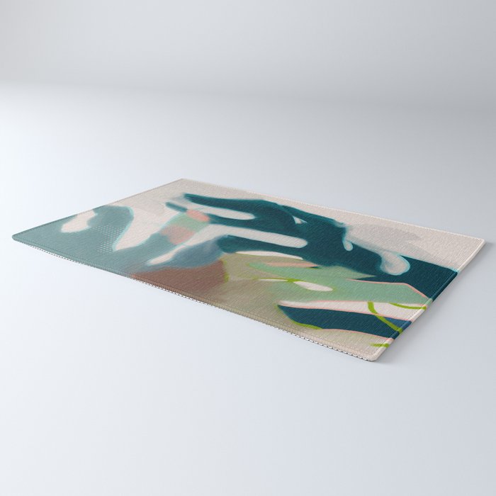abstract pastel leaves 2 Rug Gallery Image 3