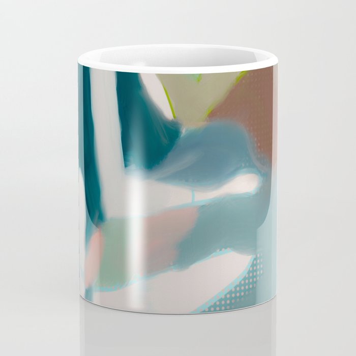 abstract pastel leaves 2 Coffee Mug Gallery Image 4