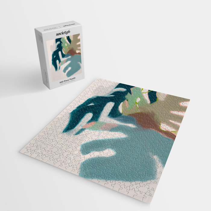 abstract pastel leaves 2 Jigsaw Puzzle Gallery Image 2