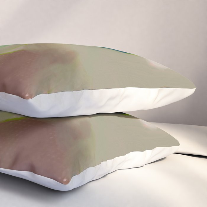 abstract pastel leaves 2 Pillow Sham Gallery Image 3