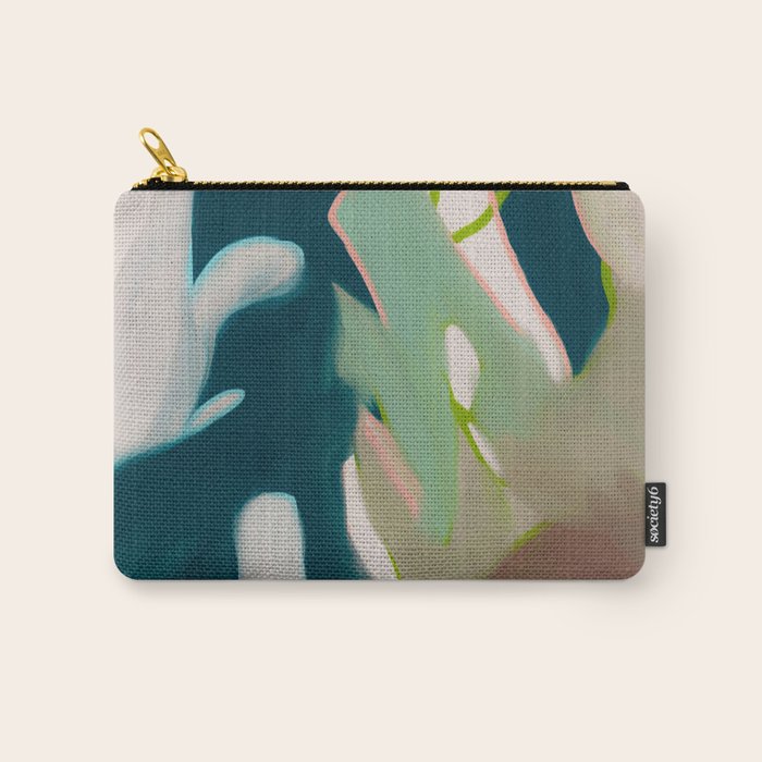 abstract pastel leaves 2 Carry All Pouch Gallery Image 1
