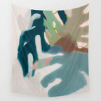 abstract pastel leaves 2 Wall Tapestry Gallery Image 4